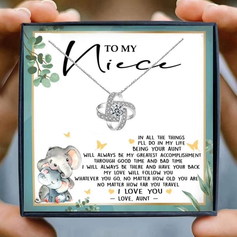 

Necklace for niece aunt Gifts Fashion Girl Necklace women Heart Pendant Necklaces Jewelry Gift Christmas Birthday