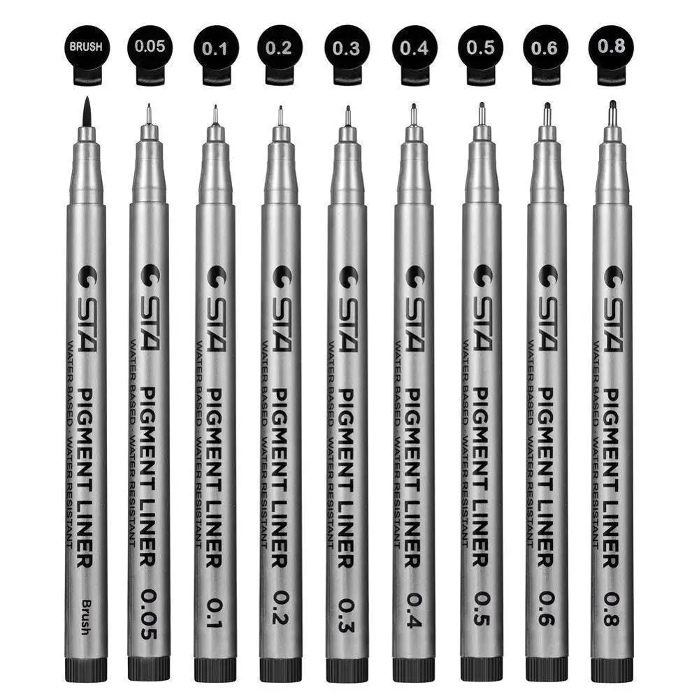 1 шт. пигментный лайнер Pigma Micron чернила маркер ручка Sakura Fineliner набор кисть чернила Маркер эскизы ручки черные маркеры наконечник для искусства
