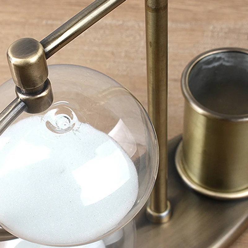 

Pen Holder Hourglass Timer Creative Home Craft Decoration Office Desk Study Room Decoration 30 Minutes