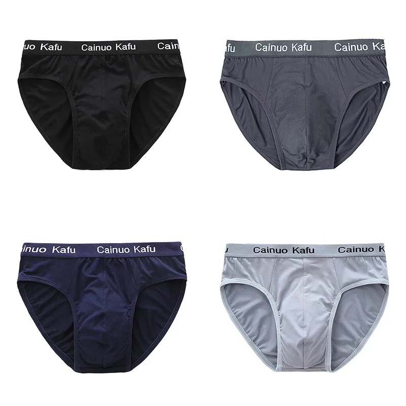 4pcs/Lot Men's Underwear Male New Arrival Solid Briefs Underpants for Men Brief Mens Bikini Pant For Men Sexy Slip Hombre