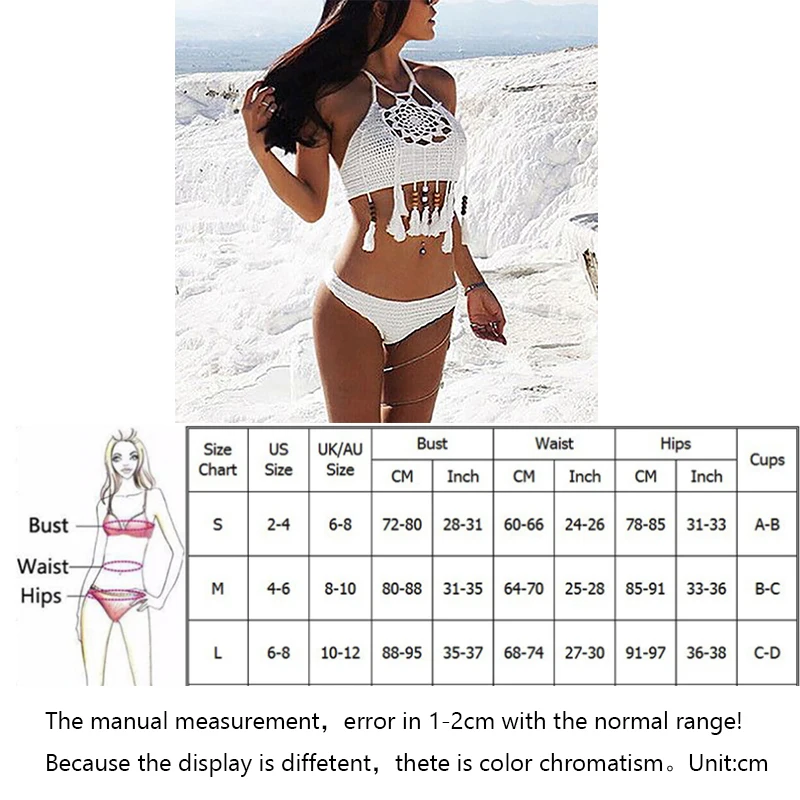 Новинка 2020 женские бикини летний комплект нижнее белье вязаный пляжный