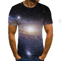 galaxy space 3d pattern printing summer t shirt casual style fashion printing short sleeved t shirt men s shirt art street clo