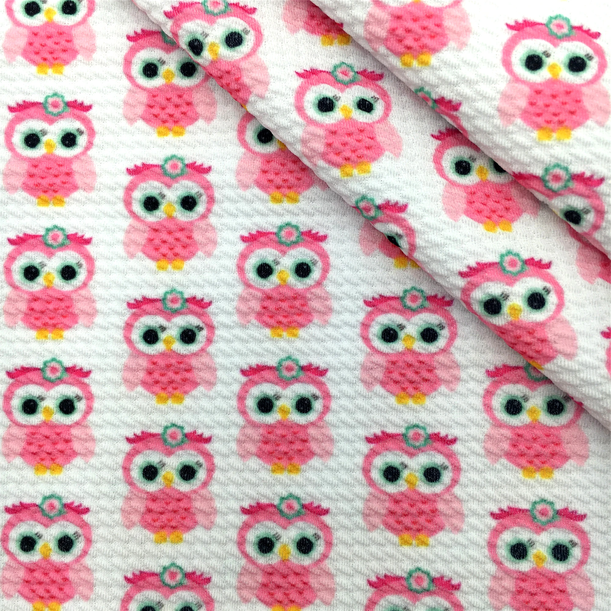 Хлопчатобумажная ткань с текстурой в виде пули розовая сова сердце День Святого