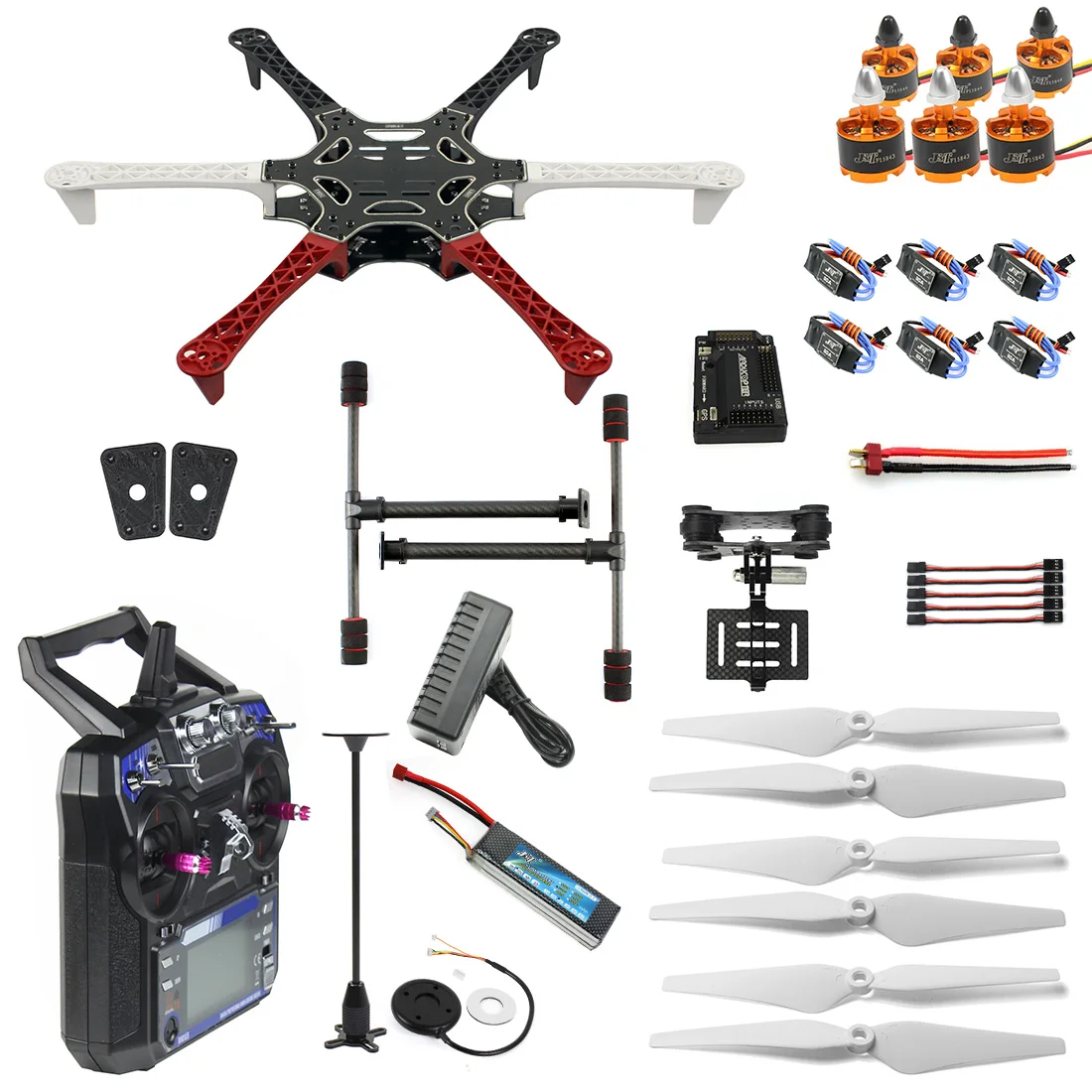 Полный комплект RC Drone Aircraft Kit F550 Hexa Rotor Air Frame GPS APM2.8 камера управления полетом Gimbal PTZ