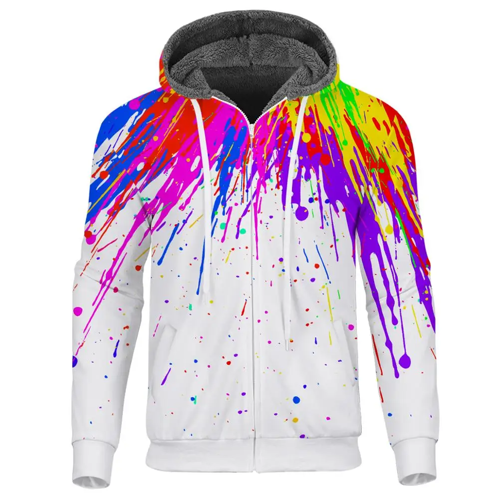 Толстовка мужская зимняя на молнии с капюшоном и длинным рукавом|Мужские