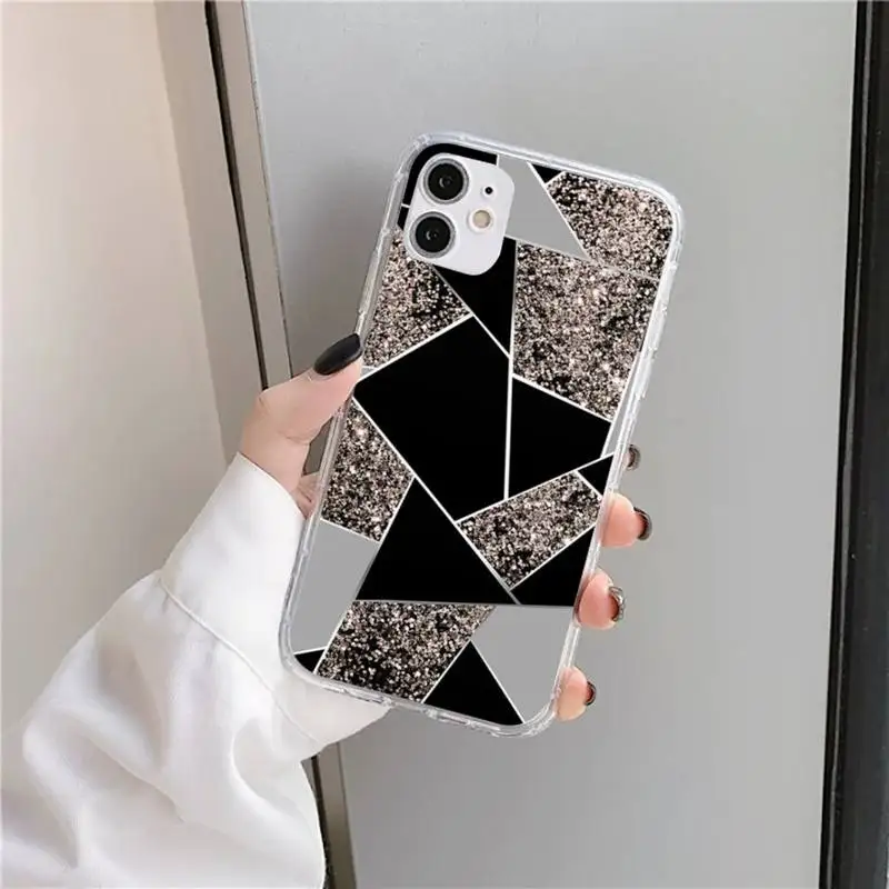 

Marbled pattern Phone Case Transparent soft For iphone 5 5s 5c se 6 6s 7 8 11 12 plus mini x xs xr pro max