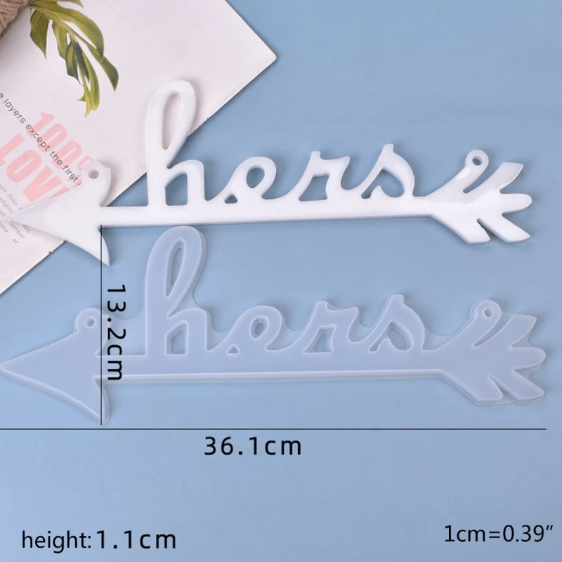 

DIY English Words hers Listing Pendant Silicone Mould Crafts Decor Jewelry Making Tool Crystal Epoxy Resin Mold