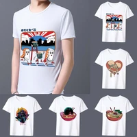 new male t shirt street japanese style high quality white printing man short sleeve tops summer commute mens short sleeve tees