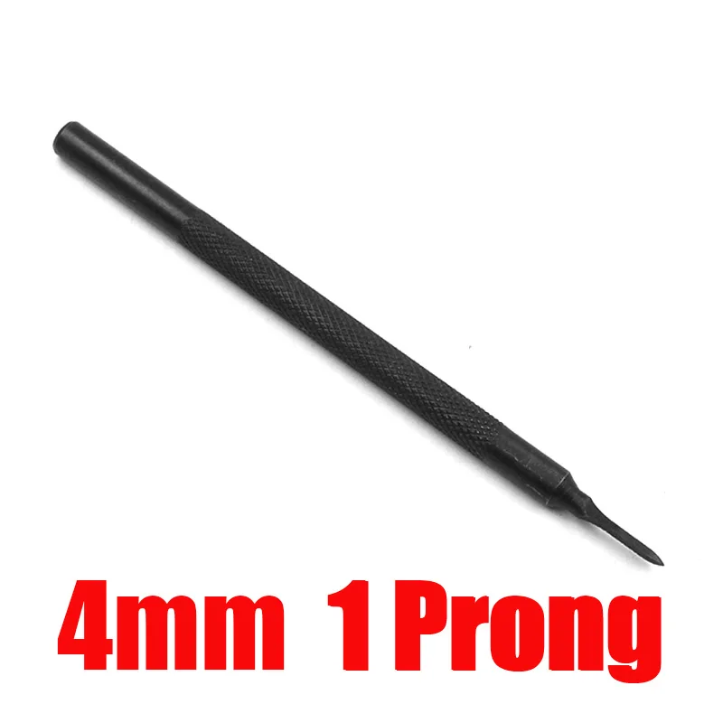 4mm Black 1 Prong 3, 4, 5 мм расстояние между кожаными дырочками DIY ручной перфорированный алмазный инструмент для шитья дырокол инструмент для перфорации кожи 1/2/4/6 - Цвет: 4mm Black 1 Prong