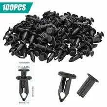 Body Rivets Fender Clips For Honda 90653-HC4-900 Kit Part 100pcs 90653HC4900 ATV Black