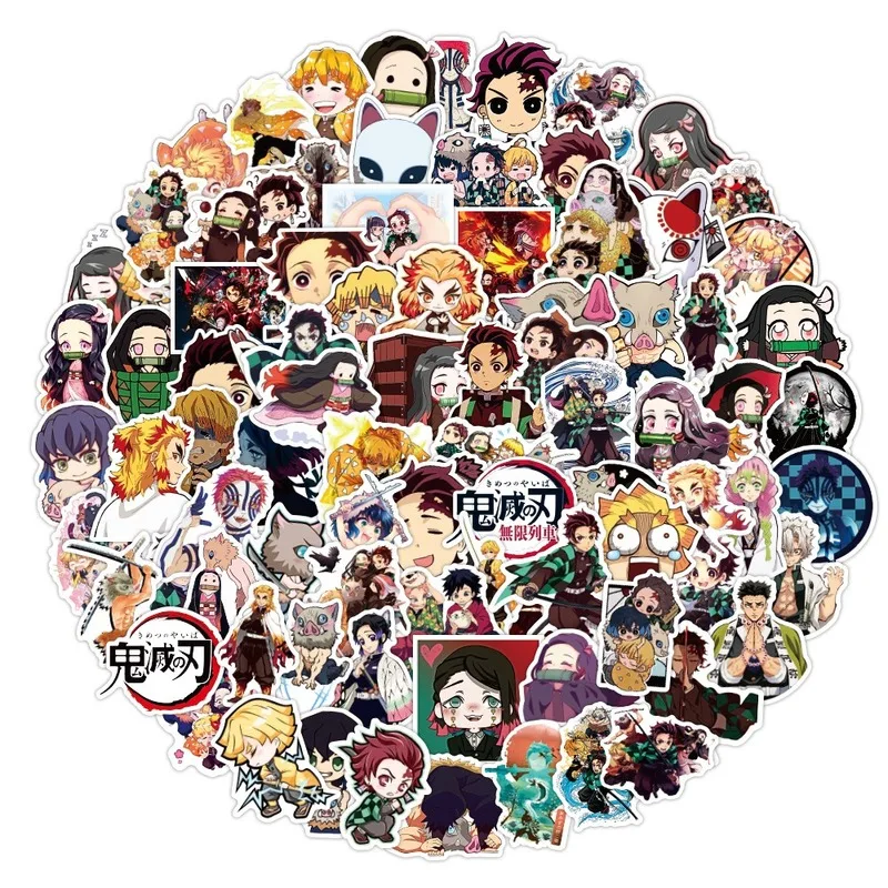 10/50/100 шт Аниме демон убийца Kimetsu без Yaiba Mugen Ressha курица Стикеры s ПВХ Наклейки