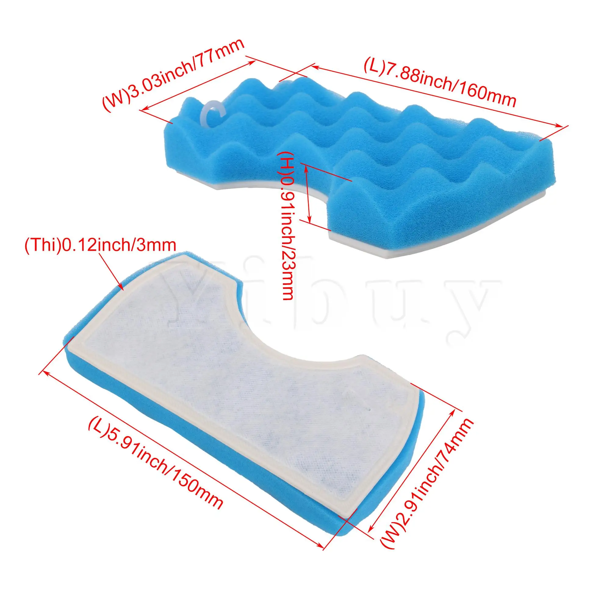 

3PCS DJ97-0104 Vacuum Accessories Filter Sponge Replacement for SAMSUNG