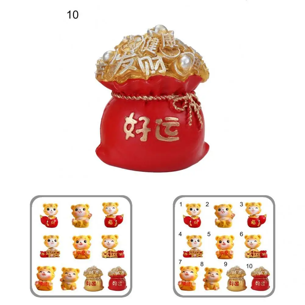 

Модная фигурка тигра, хорошее значение, невыцветающая мини-статуя из яркой смолы