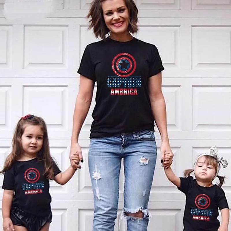 Одинаковая одежда для мамы и дочки папы сына футболка с короткими рукавами