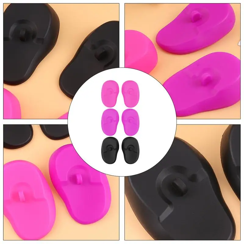 

6 Pairs Dye Ear Cover Durable Sturdy Cover Earmuff Protector Cap for Hairdressing