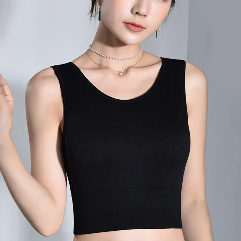 

Женский укороченный топ, жилет со съемным нагрудным подкладом, майка для тренировок, топы TT @ 88