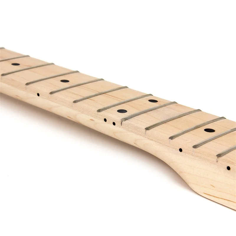 kmise e gitarre hals paddle kopfplatte ahorn 22 bünde unfinished diy teile klar satin bolzen auf für musik liebhaber free global shipping