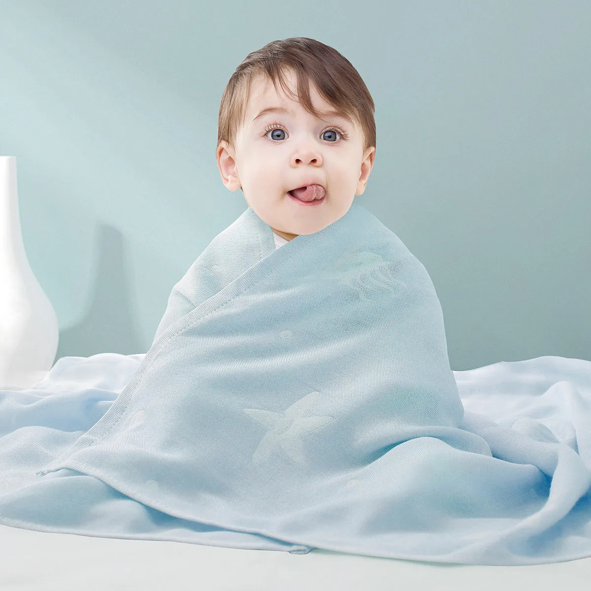 

New fabric crepe cotton quilt four season baby air conditioner room blanket quilt nursery school baby kids children bed quilt