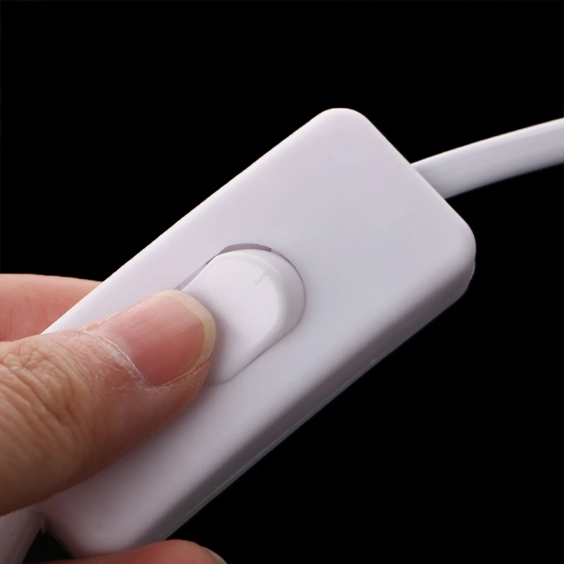 1 8 м ЕС штекер кабель белая линия с кнопкой включения/выключения шнур питания для