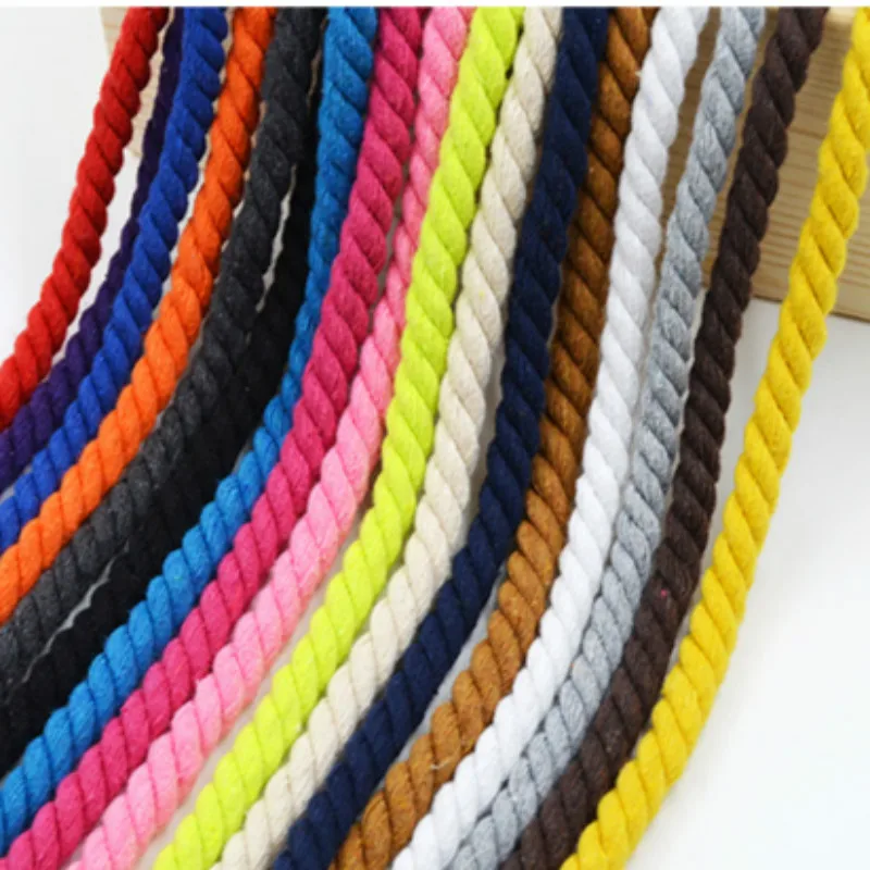 15 м/лот Диаметр 8 мм витая веревка из хлопка декоративные шнуры перчатки грубой