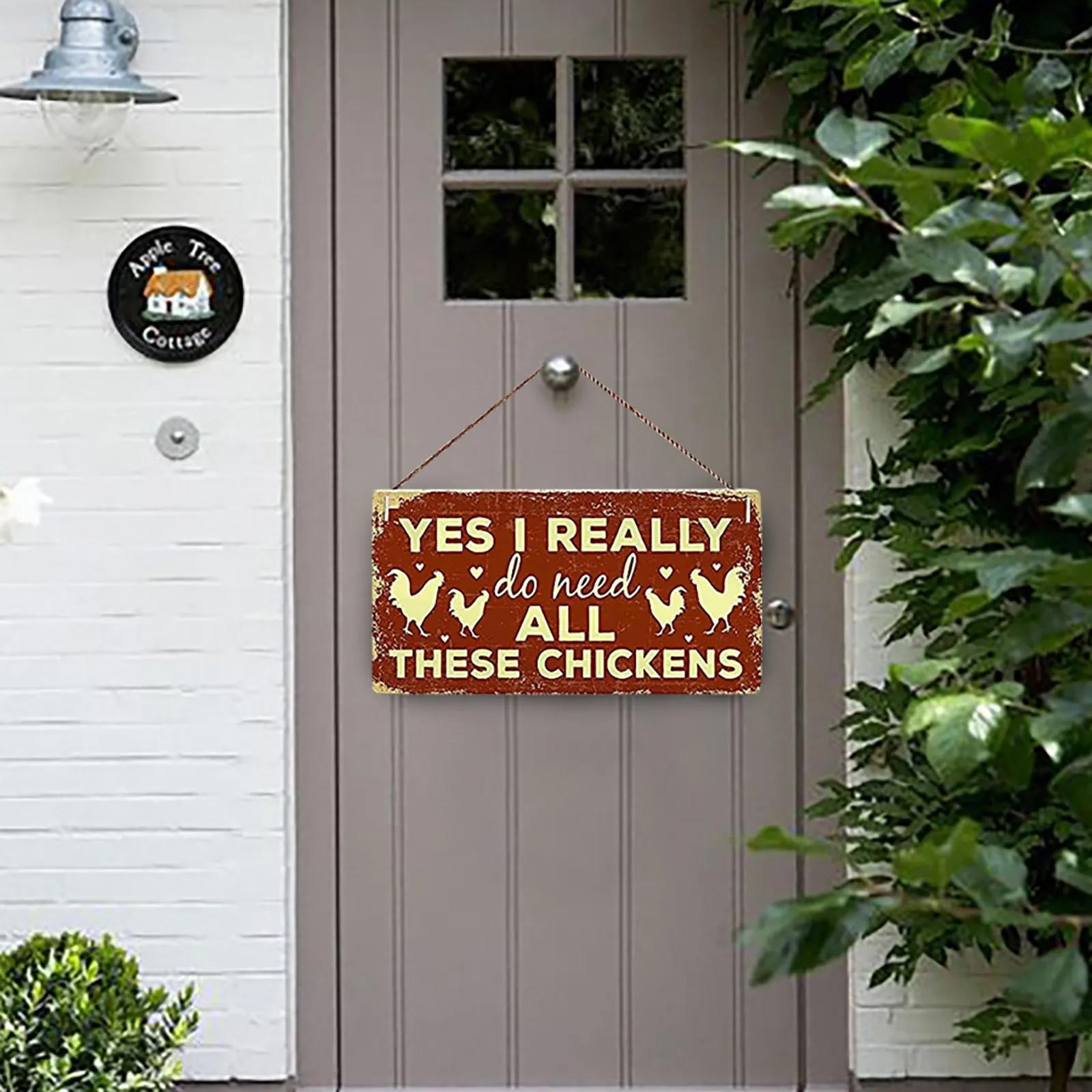 Funny Farm настенные украшения знаков подвески деревянные садовые ротанговые венки металлические ободки декор Diy.