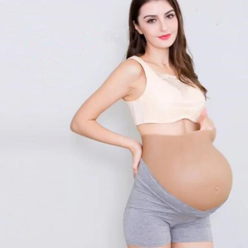 Top Quality  2-10 Month and 5-10 Twins Full Silicone Belly Realistic Fake Pregnant Tummy   Tummy Tuck    Men Body Shaper