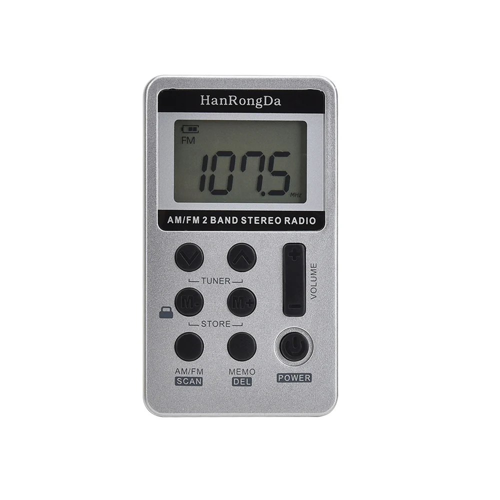 Универсальный мини-радио Портативный AM/FM двухдиапазонный стерео карманный