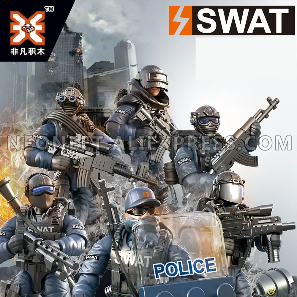 Call Of Military Duty Mini SWAT Soliders фигурки набор армейского оружия модели строительных