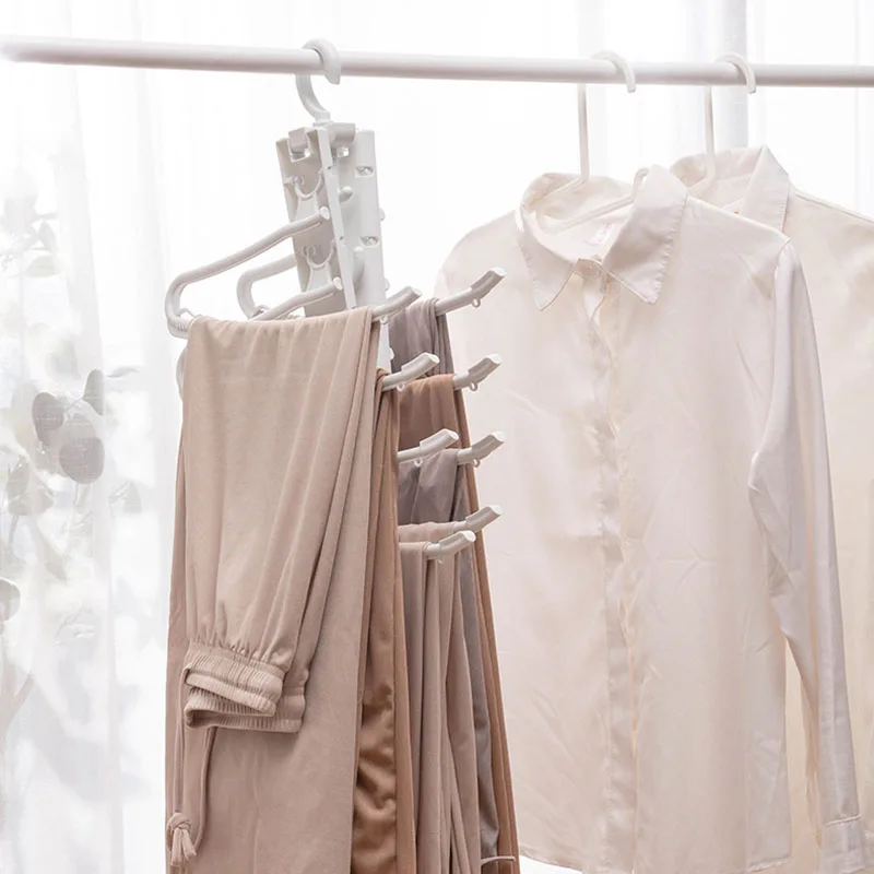 

Hanger Foldable Plastic Pants Racks Trousers Hanger Clothing Storage
