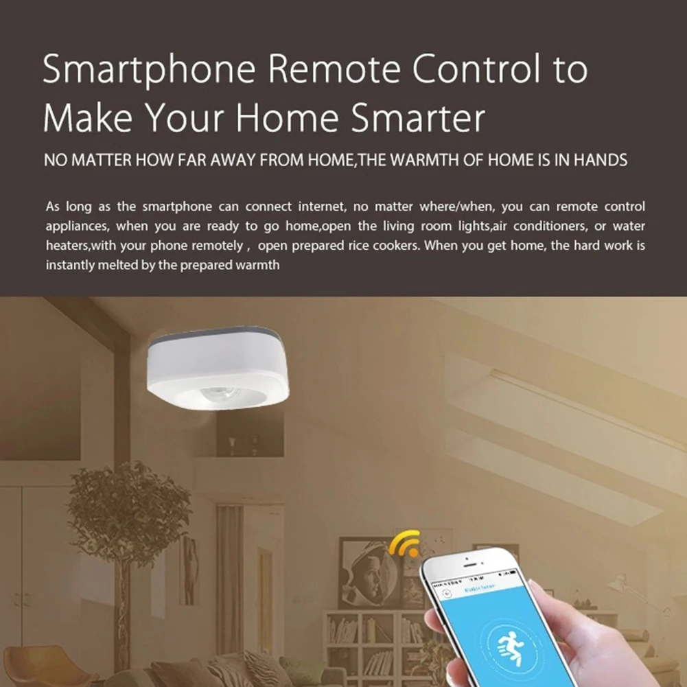 

WiFi PIR Motion Sensor Tuya Smart Life APP Control Wireless Infrared Detector Home Security Burglar Alarm System