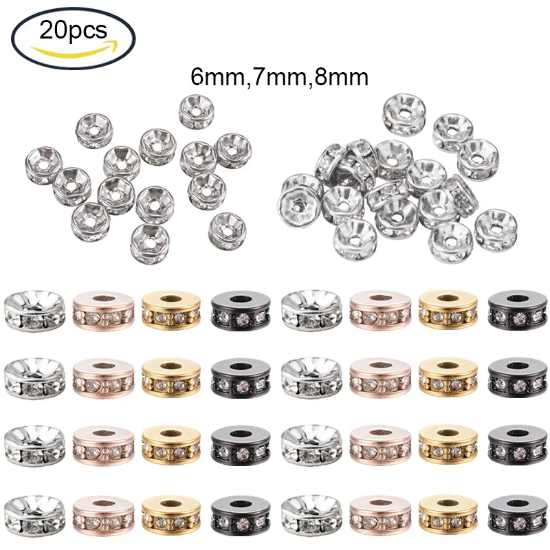 

20 шт., плоские круглые разделители из нержавеющей стали 316/304 для бижутерии