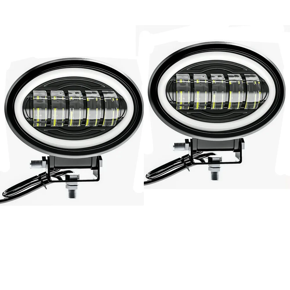 5.5&quot Running Light 50W Cars Motorcycle Led Bar Fog Lights Headlights Spotlight DRL Pod Lamps for Auto Niva Lada 4x4 Off Road ATV - купить