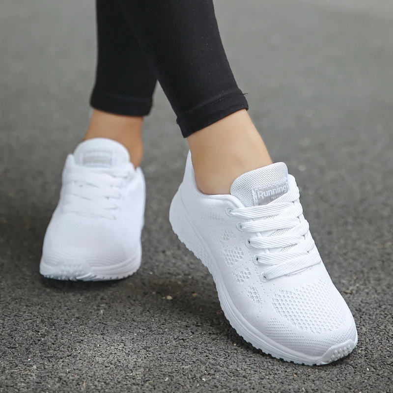 

Women Casual Sport Shoes Fashion Men Running Shoes Non Slip Footwear Breathable Sneakers Weave Air Mesh Sneakers 2021