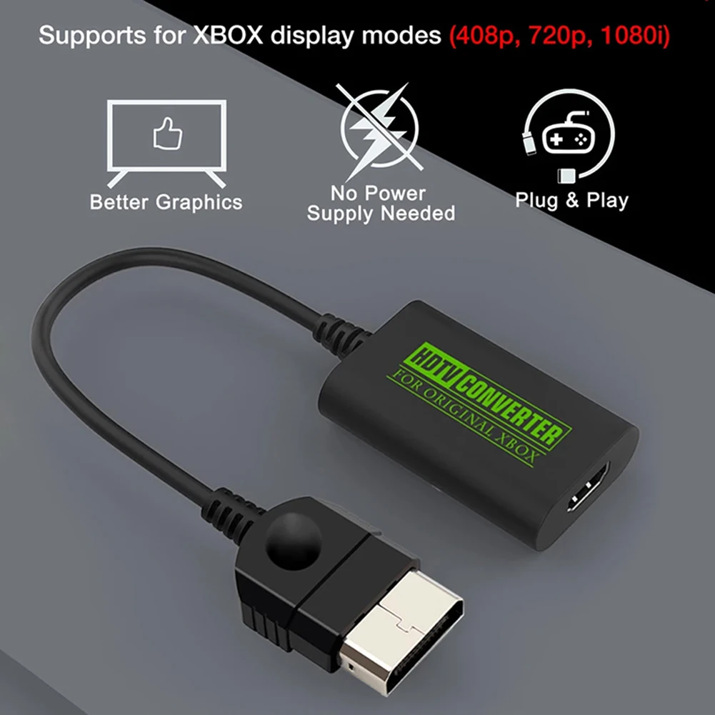 

For Xbox 480P 720P 1080i to HDMI-Compatible Adapter Video Audio HD TV Converter Game Console Connector Accessory