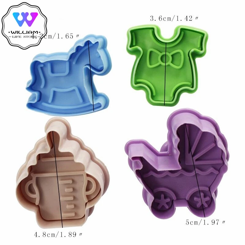 4 шт./компл. детская пластиковая форма для выпечки кухонный резак печенья