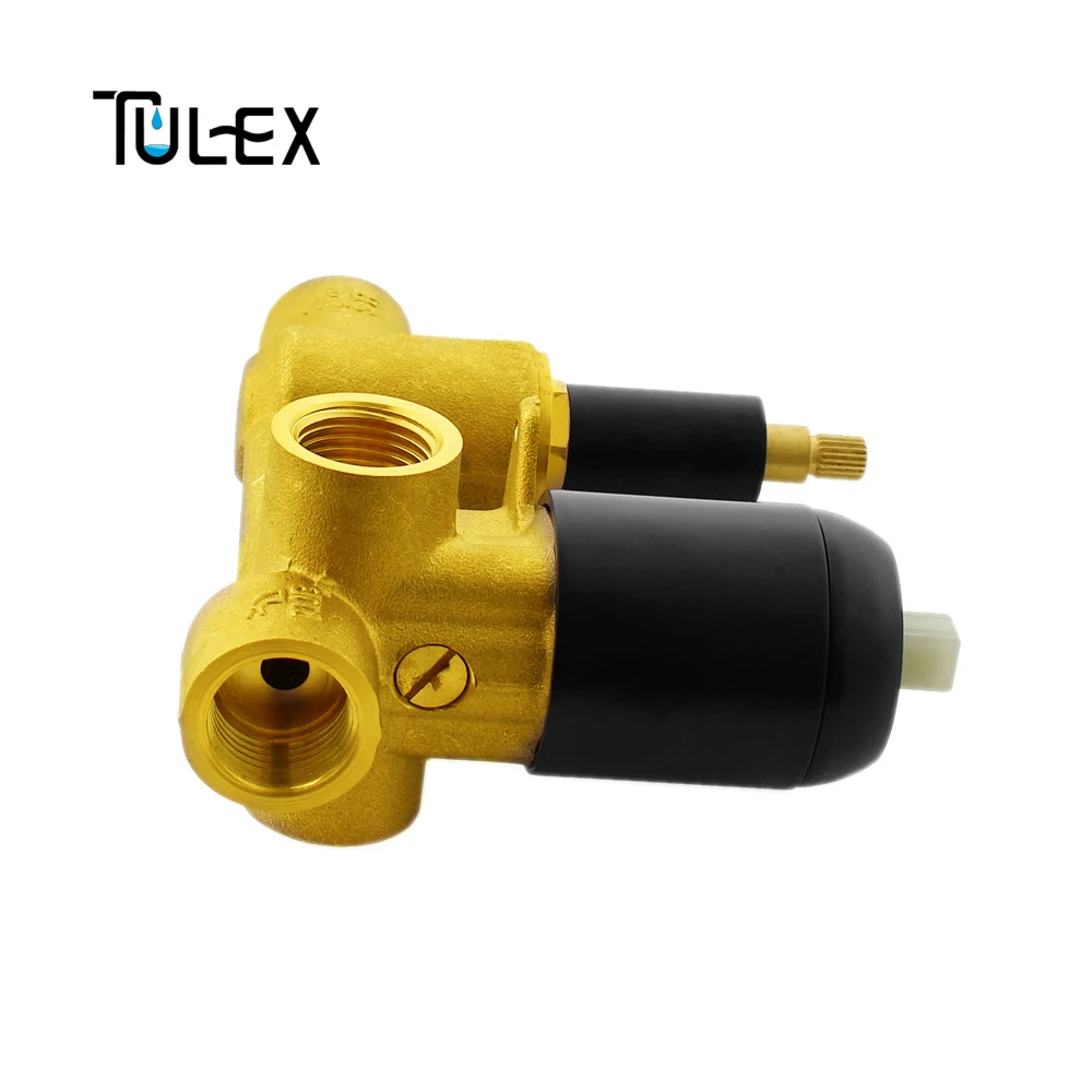 TULEX черный настенный смеситель, скрытый смеситель для душа, хромированный настенный клапан, две функции, душевой переключатель, душевой кран для ванной комнаты