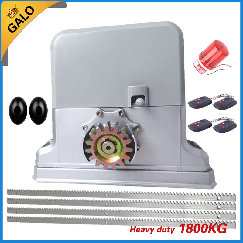 

Heavy Duty 1200-1800KG Electric Sliding Gate Motors/Automatic Gate Opener Engine 4M Or 5M Or 6M Racks With 1 Photocell 1 Lamp