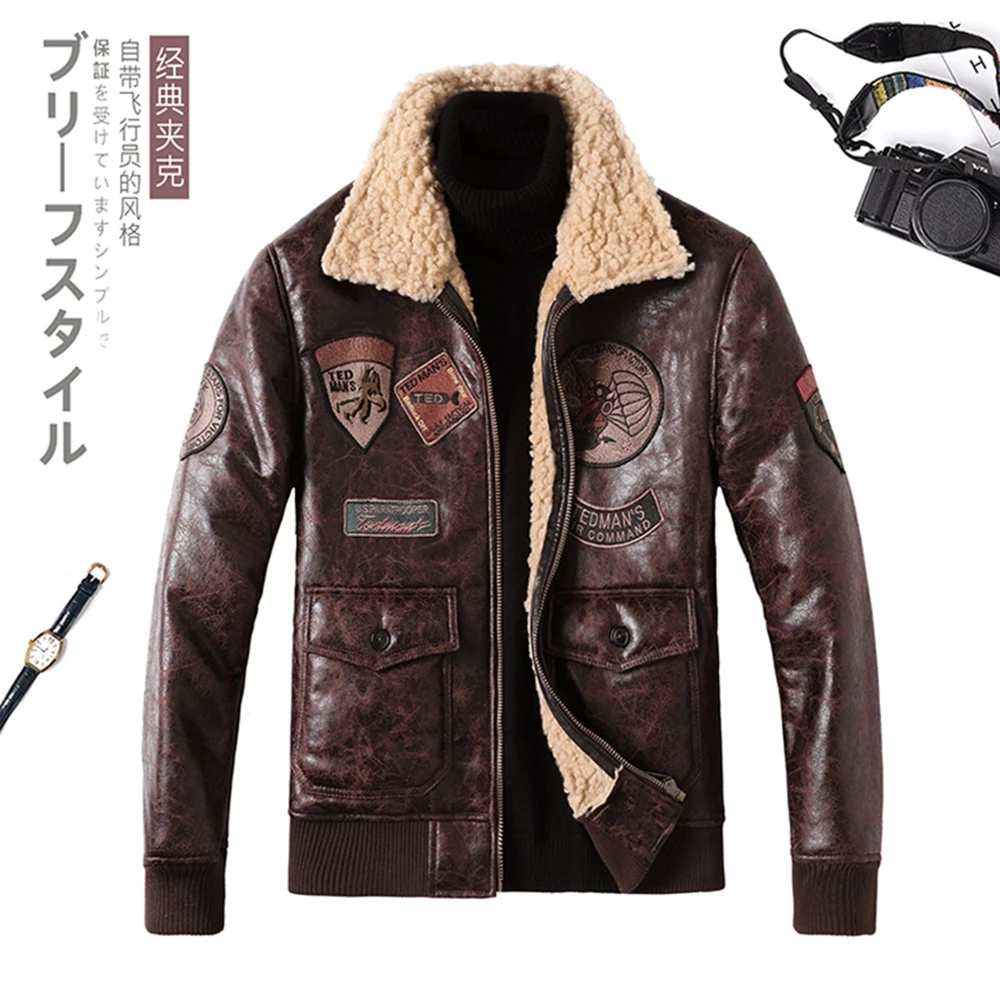 Кожаная куртка новинка зимы 2020 Модный повседневный мужской летний костюм с