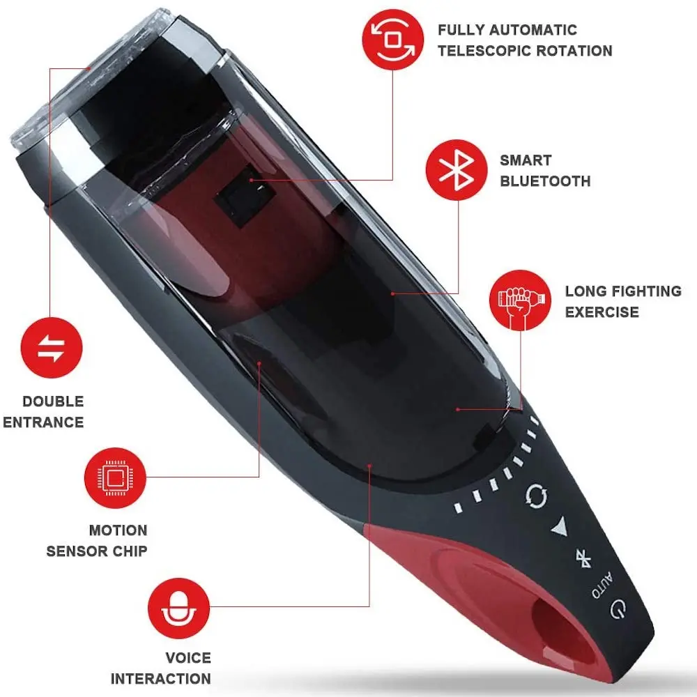 Умная Автоматическая игрушка для мужчин с подогревом и телескопическим