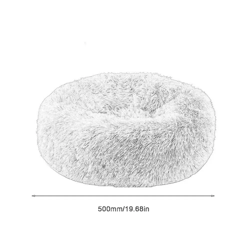 

Soft Dog Bed Round Washable Plush Dog Bed Kennel House For Cats And Dogs Bed Large Labradors Mat Calming Pet Sleeping Sofa