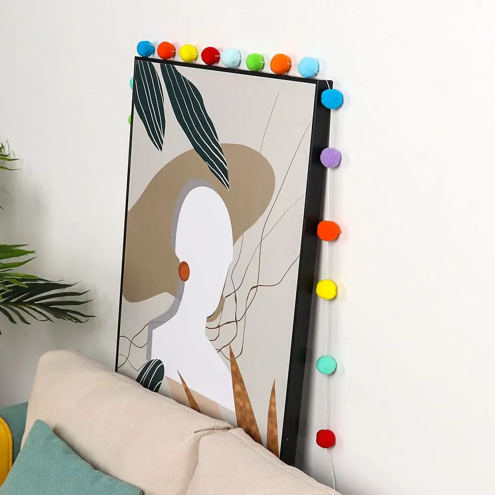 Гирлянда с подвеской в виде цветных помпонов 25 м | Дом и сад