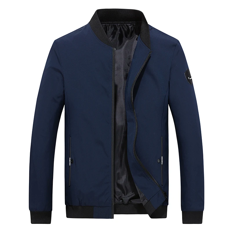 Мужская куртка верхняя одежда куртки на молнии для мужчин бейсбольная Прямая