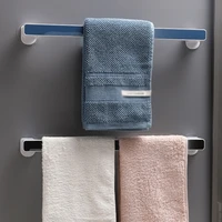 self adhesive towel rack wall mounted towel hanger bathroom organizer towel bar shelf toilet kitchen wipes hanging bar