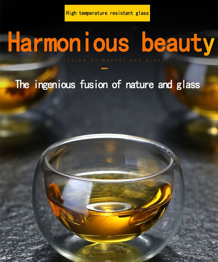 Двухслойный стеклянный небольшой Чай чашкой бесплатная доставка маленькая