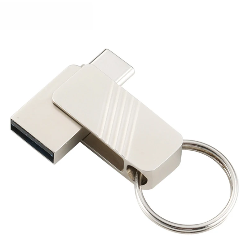 Silver Loufuly usb-накопитель, Флэшка USB C флешки 3,0 16 ГБ 32 ГБ 64 ГБ 128 Гб Тип C флэш-накопитель для телефона Android - Цвет: Silver