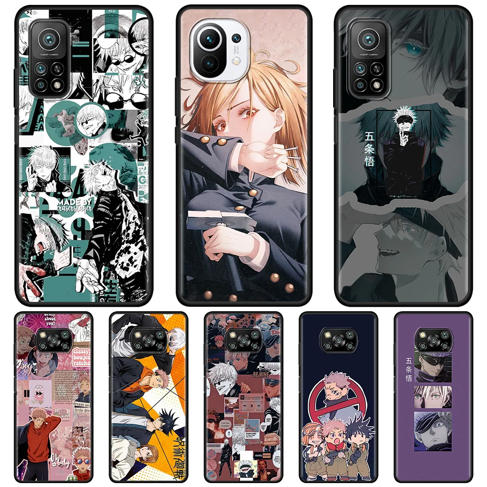 

Phone Case For Xiaomi Mi 10T Pro 11 Lite 5G Note 10 11X 9T CC9 CC9E 8Lite 11 UItra 9 SE Cover Capa Cool Anime Jujutsu Kaisen