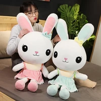 hot huggable cute wear clothes couple rabbit plush toy cartoon animal bunny stuffed dolls kids baby appease girl birthday gift