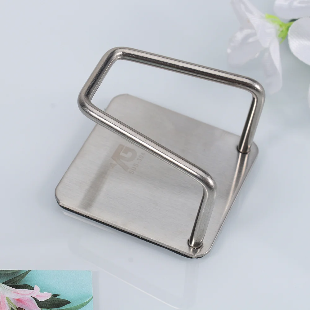 

2PCS Stainless Steel Sponge Drain Rack Hook Hole-free Multi-functional Storage Rack (Silver)