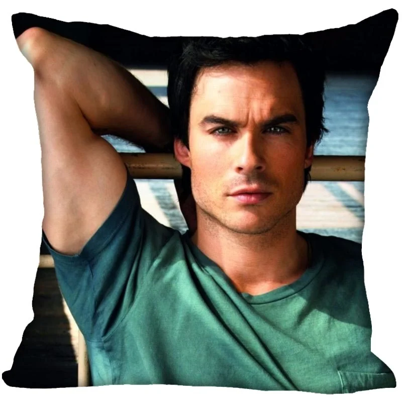 

Ian Somerhalder Pillow Case Home Decorative Pillows Cover Invisible Zippered Throw PillowCases 40X40,45X45cm