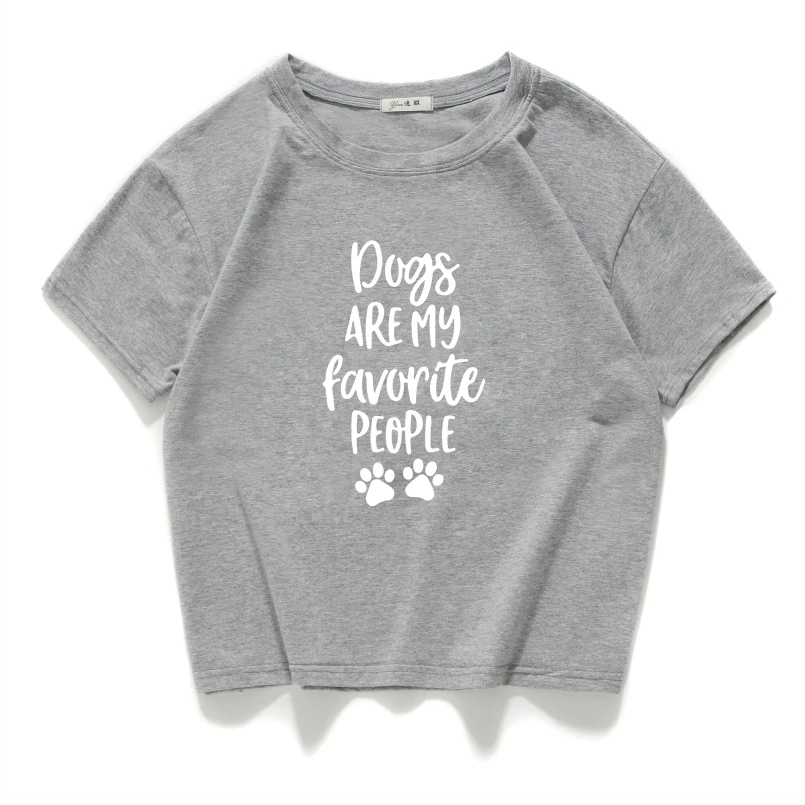 Забавная хлопковая футболка с надписью собак и моих любимых людей женский